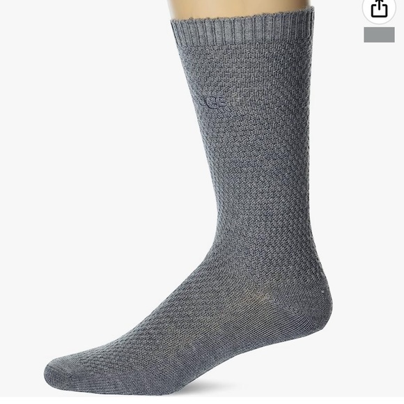 UGG MEN’s Crew Boot Socks One Size Black - Picture 5 of 5